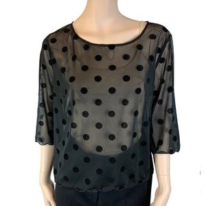 Sheer Polka Dot Top by H&M
